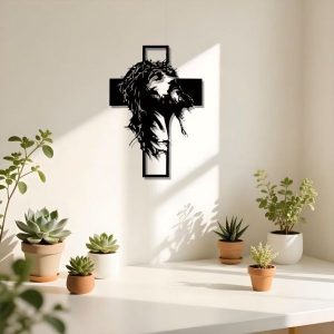 Moderan metalni zidni krst | JESUMET